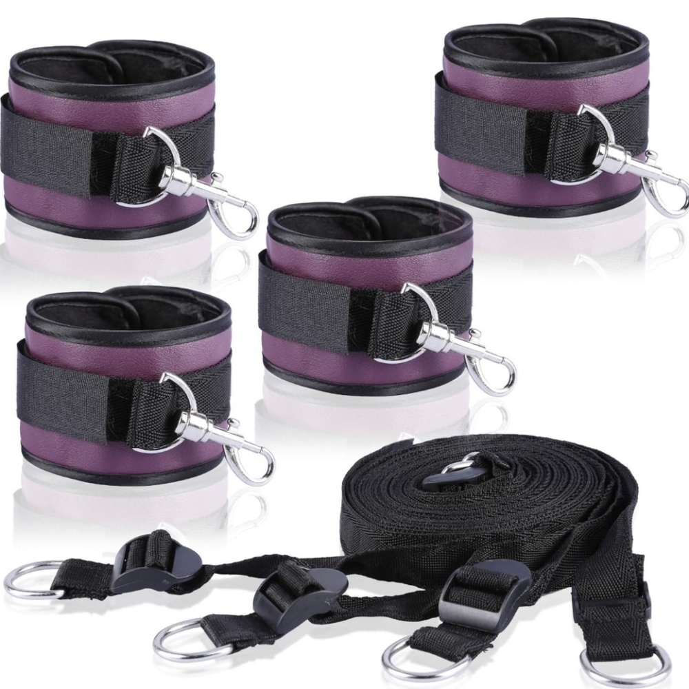 Leather Wrist Cuffs Cosplay Toys - Purple